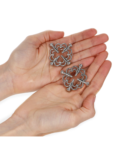 KINK PINZAS PARA PEZONES FLOR METALICA