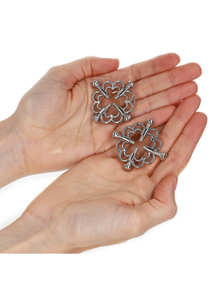 KINK PINZAS PARA PEZONES FLOR METALICA