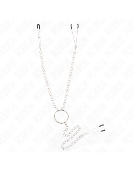 KINK PINZAS PARA PEZONES Y CLITORIS CON CADENA 30 CM MODELO 1