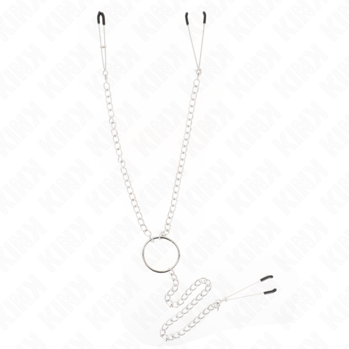 KINK PINZAS PARA PEZONES Y CLITORIS CON CADENA 30 CM MODELO 1