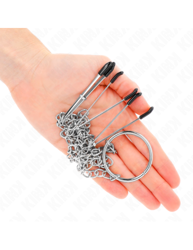 KINK PINZAS PARA PEZONES Y CLITORIS CON CADENA 30 CM MODELO 1