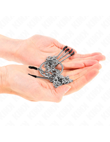 KINK PINZAS PARA PEZONES Y CLITORIS CON CADENA 30 CM MODELO 1