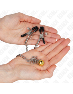 KINK PINZAS PARA PEZONES CON CAMPANA DORADO Y CADENA 30 CM 2