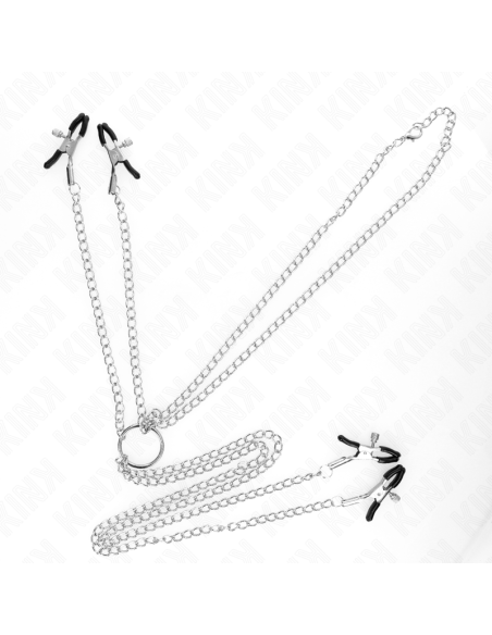 KINK PINZAS PARA PEZONES Y CLITORIS 4 ENGANCHES AJUSTABLE PLATEADO KINK PINZAS PARA PEZONES Y CLITORIS 4 ENGANCHES AJUSTABLE PLATEADO