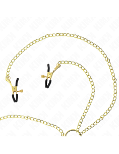 KINK PINZAS PARA PEZONES Y CLITORIS 4 ENGANCHES AJUSTABLE DORADO 2
