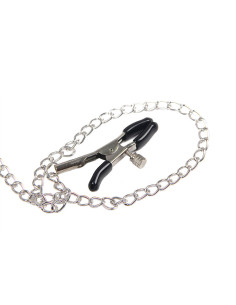 SUBBLIME 953720 PINZAS PARA EL PECHO CON CORREA DE CUERO BONDAGE NEGRO TALLA UNICA 2