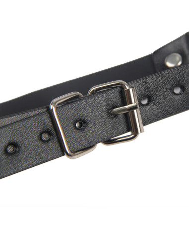 SUBBLIME 953720 PINZAS PARA EL PECHO CON CORREA DE CUERO BONDAGE NEGRO TALLA UNICA