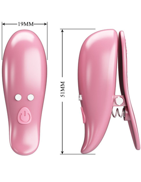 PRETTY LOVE CAILEY PINZAS PARA PEZONES 10 VIBRACIONES CONTROL REMOTO ROSA PRETTY LOVE CAILEY PINZAS PARA PEZONES 10 VIBRACIONES CONTROL REMOTO ROSA