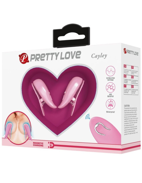 PRETTY LOVE CAILEY PINZAS PARA PEZONES 10 VIBRACIONES CONTROL REMOTO ROSA PRETTY LOVE CAILEY PINZAS PARA PEZONES 10 VIBRACIONES CONTROL REMOTO ROSA
