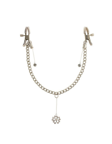 FETISH FANTASY SERIES PINZAS CON CADENA PARA PEZONES TREBOL