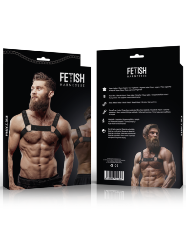 FETISH SUBMISSIVE ATTITUDE ARNES DEPORTIVO AJUSTABLE NEOPRENO PECHO HOMBRE
