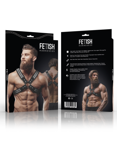 FETISH SUBMISSIVE ATTITUDE ARNES ECOPIEL PECHO CRUZADO CON REMACHES HOMBRE
