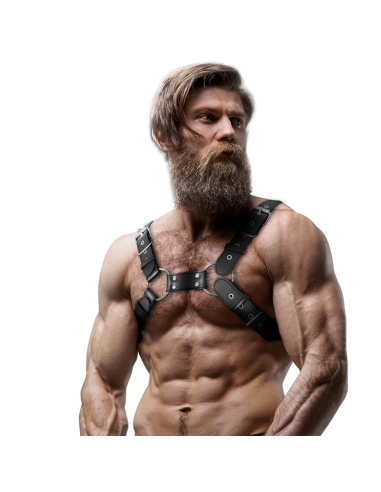 FETISH SUBMISSIVE ATTITUDE ARNES BULLDOG AJUSTABLE ECOPIEL PECHO HOMBRE