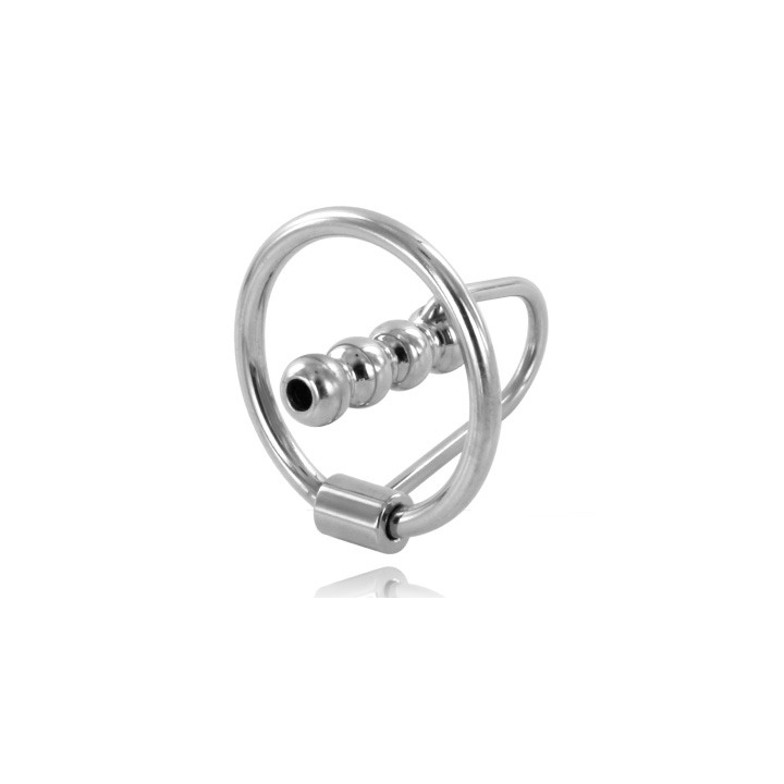 METAL HARD ANILLO GLANDE CON PLUG URETRAL 30MM