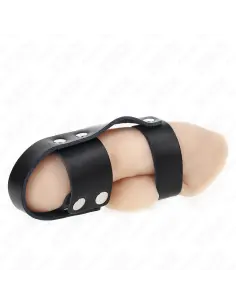 KINK ANILLO JAULA PENE CUERO CON DIVISOR DE BOLAS AJUSTABLE 2