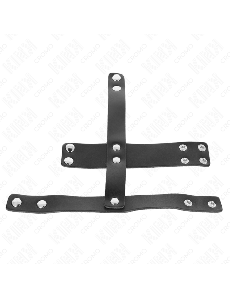 KINK ANILLO JAULA PENE CUERO CON DIVISOR DE BOLAS AJUSTABLE KINK ANILLO JAULA PENE CUERO CON DIVISOR DE BOLAS AJUSTABLE