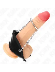 KINK ANILLO PENE 4 CM CADENA 7 CM METAL CON CINTURON POLIPIEL 2