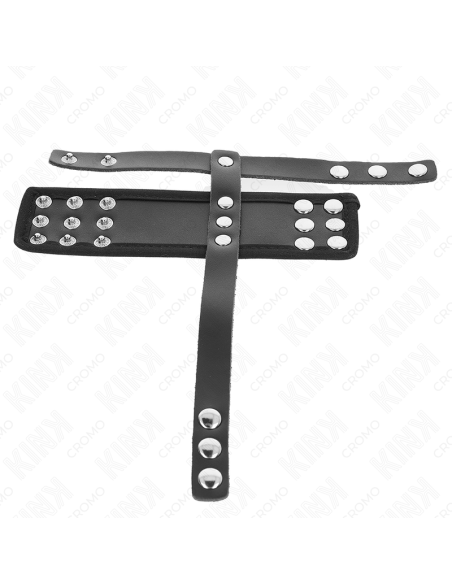 KINK ANILLO JAULA PENE CUERO CON CORREA DIVISORIA DE BOLAS RECUBIERTO AJUSTABLE