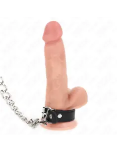 KINK ANILLO PENE CUERO CON CORREA 215 X 2 CM Y CADENA METAL 60 CM