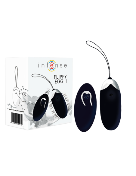 INTENSE FLIPPY II HUEVO RECARGABLE REMOTO NEGRO
