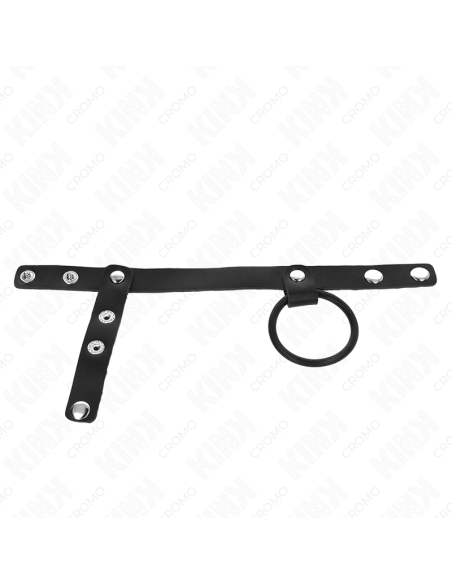 KINK ANILLO PENE SILICONA 38 CM CON DIVISOR DE BOLAS Y CORREA DE CUERO 22 X 15 CM