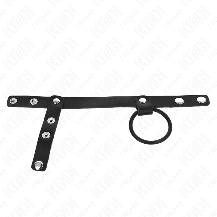 KINK ANILLO PENE SILICONA 38 CM CON DIVISOR DE BOLAS Y CORREA DE CUERO 22 X 15 CM