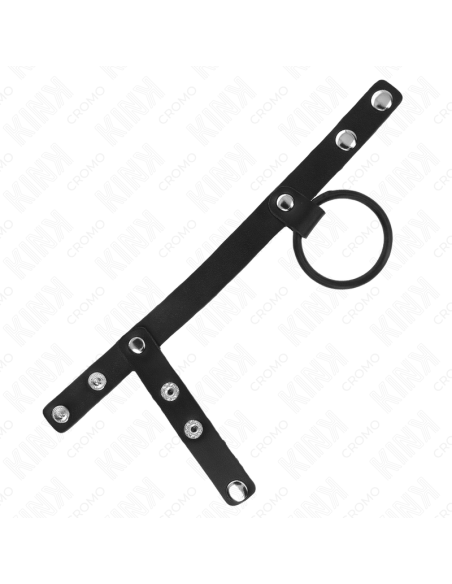 KINK ANILLO PENE SILICONA 38 CM CON DIVISOR DE BOLAS Y CORREA DE CUERO 22 X 15 CM