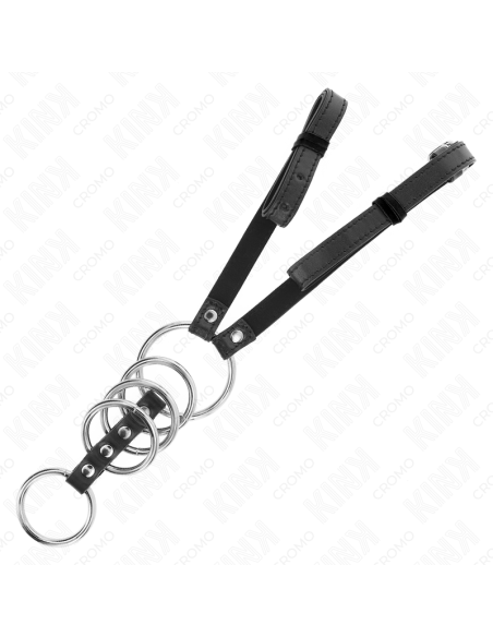 KINK 5 ANILLOS PENE 38 CM A 5 CM METAL CON CINTURON POLIPIEL 112 CM KINK 5 ANILLOS PENE 38 CM A 5 CM METAL CON CINTURON POLIPIEL 112 CM