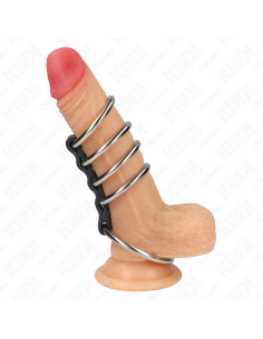 KINK 5 ANILLOS PENE 37 CM A 5 CM METAL CONECTADOS POR CUERO 2