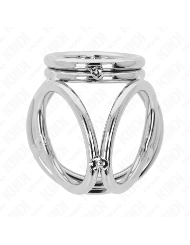 KINK ANILLO PENE TRIPLE METAL CROMADO 38 CM A 5 CM MODELO 1
