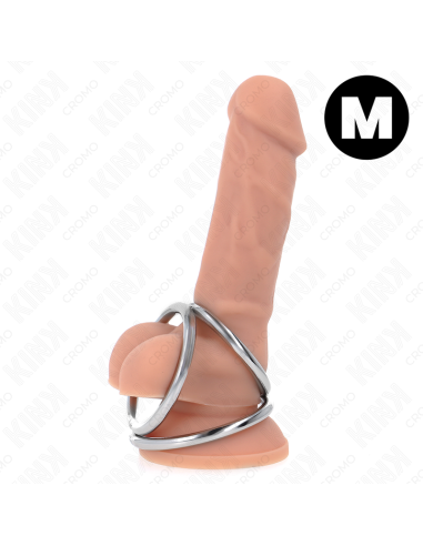 KINK ANILLO PENE TRIPLE METAL CROMADO 38 CM A 5 CM MODELO 2