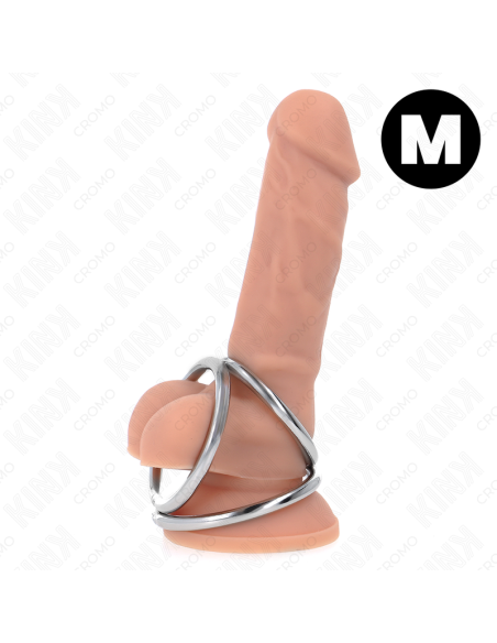 KINK ANILLO PENE TRIPLE METAL CROMADO 38 CM A 5 CM MODELO 2 KINK ANILLO PENE TRIPLE METAL CROMADO 38 CM A 5 CM MODELO 2