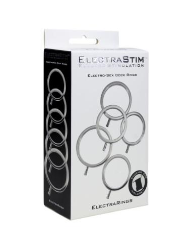 ELECTRASTIM ELECTRARINGS ANILLOS METALICOS PARA EL PENE PACK 5