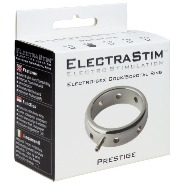 ELECTRASTIM PRESTIGE ANILLO ELECTROMAGNETICO DE METAL PARA EL PENE 46 MM