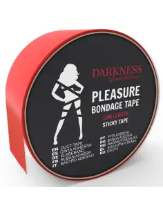 DARKNESS CINTA PARA BONDAGE ROJO ADHESIVA 15M