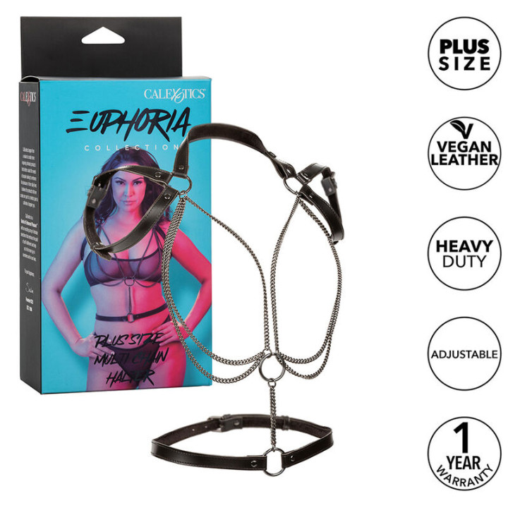 CALEXOTICS EUPHORIA ARNES ESTILO CABESTRO CON MULTIPLES CADENAS PREMIUM TALLA PLUS