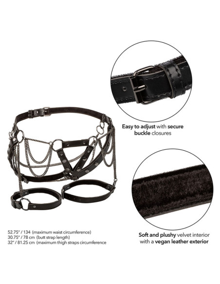 CALEXOTICS EUPHORIA ARNES DE MUSLO CON CADENAS PREMIUM TALLA PLUS CALEXOTICS EUPHORIA ARNES DE MUSLO CON CADENAS PREMIUM TALLA PLUS