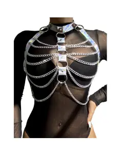 SUBBLIME 953737 ARNES DE PECHO CON ANILLOS Y CADENAS PLATA TALLA UNICA 2