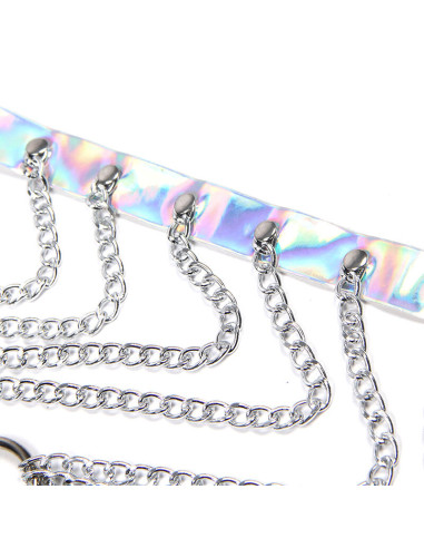 SUBBLIME 953737 ARNES DE PECHO CON ANILLOS Y CADENAS PLATA TALLA UNICA