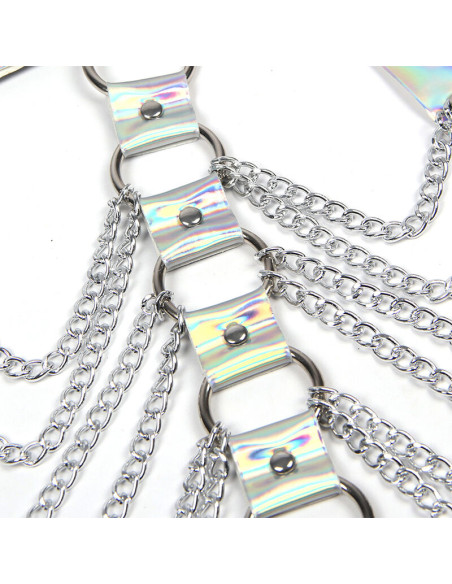 SUBBLIME 953737 ARNES DE PECHO CON ANILLOS Y CADENAS PLATA TALLA UNICA