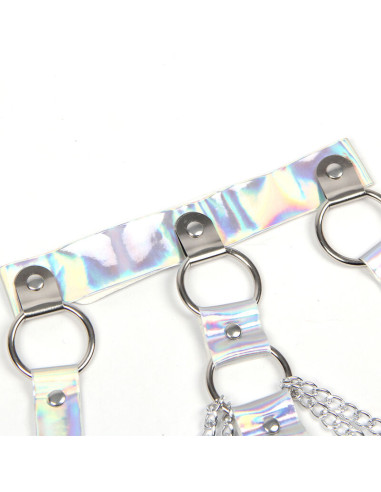 SUBBLIME 953737 ARNES DE PECHO CON ANILLOS Y CADENAS PLATA TALLA UNICA