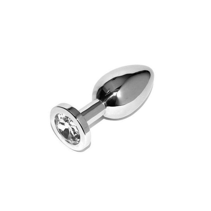 METAL HARD ANAL PLUG DIAMOND TRANSPARENTE SMALL 571CM