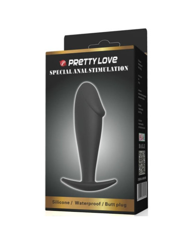 PRETTY LOVE PLUG ANAL SILICONA FORMA PENE NEGRO