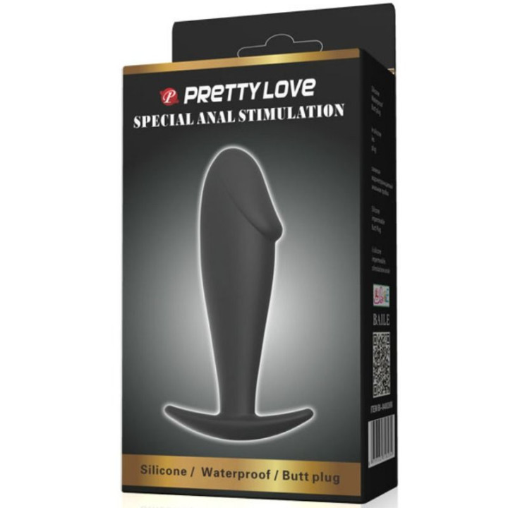 PRETTY LOVE PLUG ANAL SILICONA FORMA PENE NEGRO