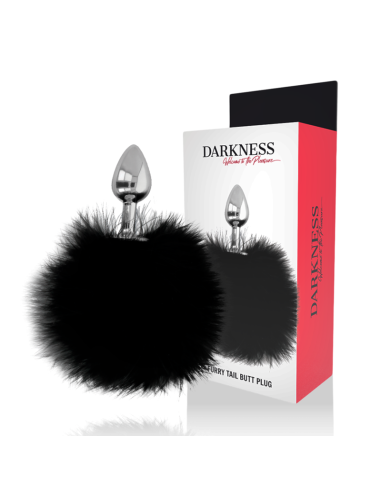 DARKNESS EXTRA BUTTPLUG ANAL CON COLA NEGRO 7 CM