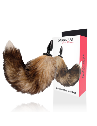DARKNESS COLA NATURAL CON PLUG ANAL SILICONA 10 CM