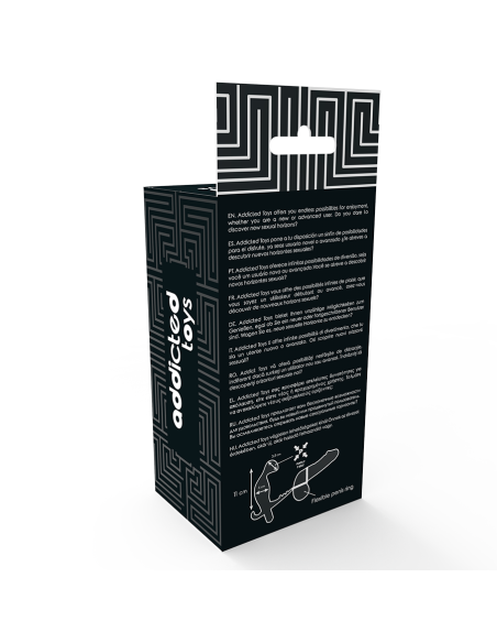 ADDICTED TOYS PLUG ANAL CON ANILLA DOBLE PENE Y TESTICULOS NEGRO