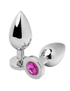 METAL HARD ANAL PLUG DIAMOND ROSA MEDIUM 762CM