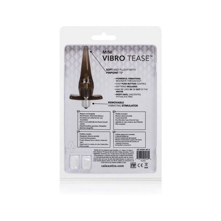CALEXOTICS PLUG MINI VIBRO TEASE VIBRADOR NEGRO