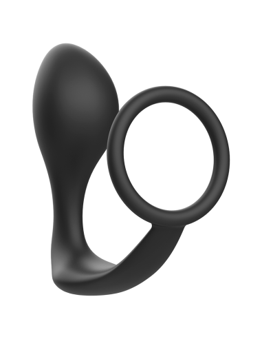 ADDICTED TOYS PLUG ANAL CON ANILLO SILICONA NEGRO